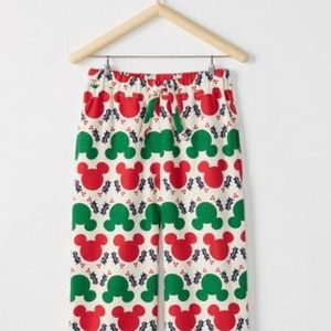 Hanna Andersson 140 Disney Mickey Mouse Flannel Pajama Pant Sz 10 Christmas Pj